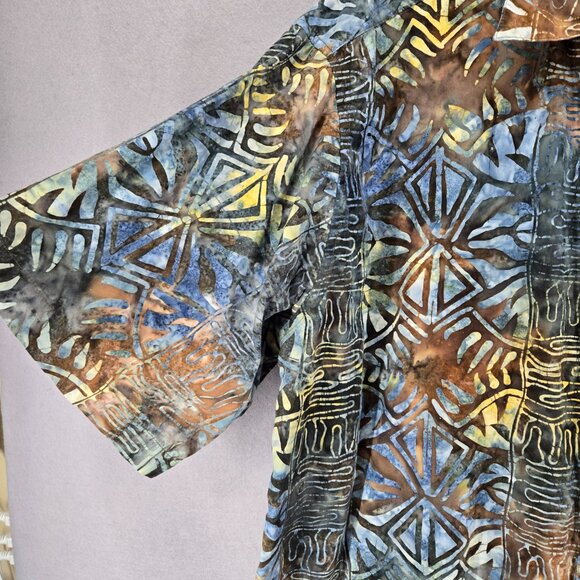 Johari West Natural Leisure Wear Short Sleeve Button Up, Men's, 2XL, Hawaiian - Picture 4 of 8